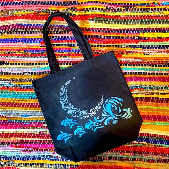 Handpainted Tote - Moon Glow - Picture 1 of 4